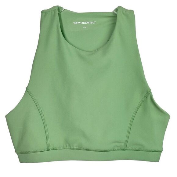 WeWoreWhat Fair Green Racerback Bra Medium NWT - Picture 2 of 6